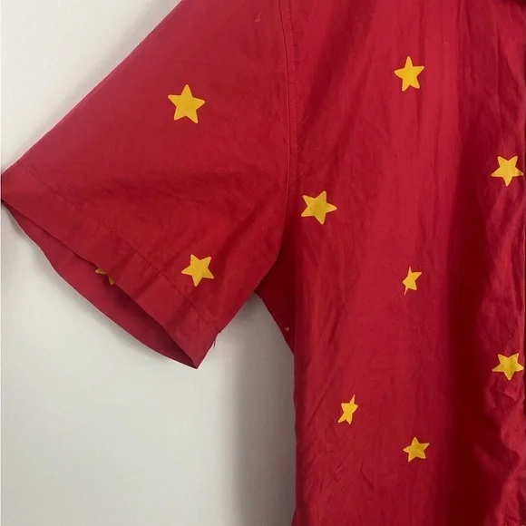 Cartoon Network Steven Universe Button Down Shirt Men’s Size S/M‎ Red Stars - Picture 4 of 5